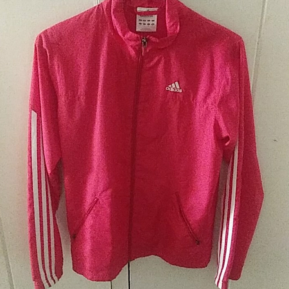 Adidas Jacket, red and white, worn once